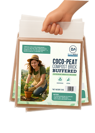 15kg Buffered Coco Peat Brick (Pack of 3 x 5kg) • Compressed • 3 Bricks Expands to up to 225L