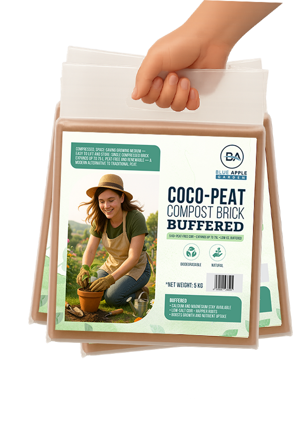 15kg Buffered Coco Peat Brick (Pack of 3 x 5kg) • Compressed • 3 Bricks Expands to up to 225L