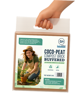 5kg Buffered Coco Peat Brick • Compressed • Expands to 75L