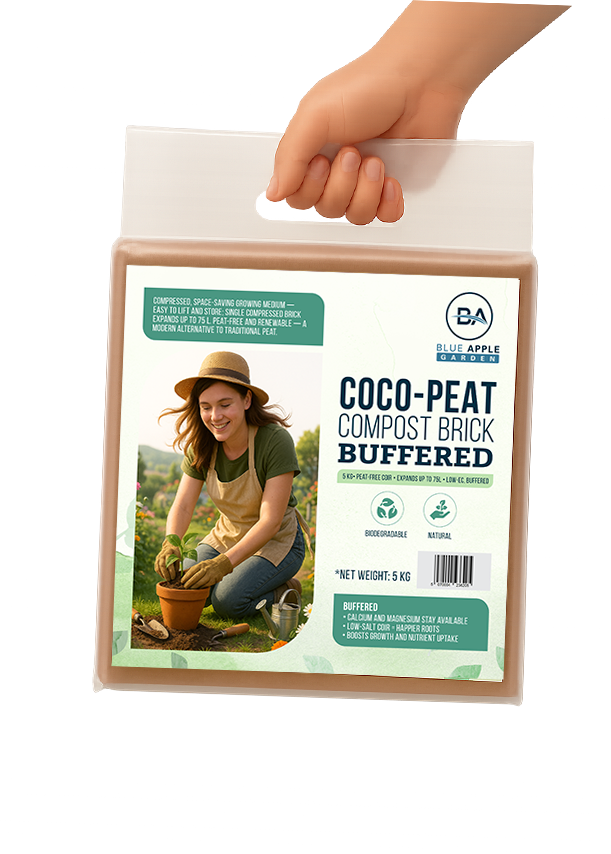 5kg Buffered Coco Peat Brick • Compressed • Expands to 75L